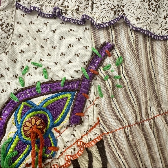 Juju & Christine ⭐️Rare! Patchwork Fairy Top Vintage Wearable work of Art - Picture 10 of 12